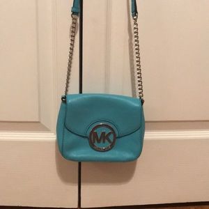 Michael Kors blue crossbody purse